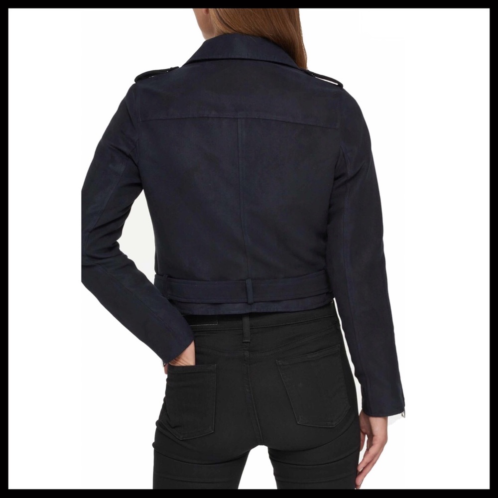 LEVI’S VEGAN SUEDE MOTO UTILITY BOMBER JACKET A3C - Picture 2 of 8